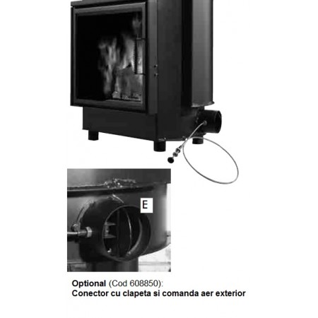 Conector cu clapeta si comanda pentru aerul din exterior