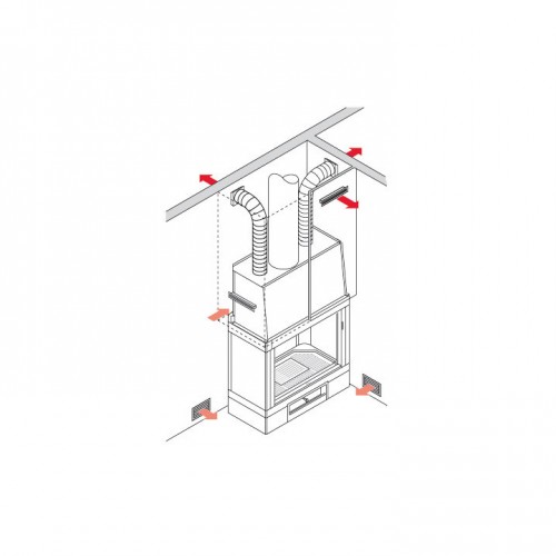 Kit 3 alb mat - canalizare aer cald